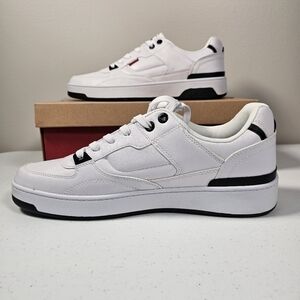 Levi's Mens 521 Mod Lo Pebbled Sneakers Low Top Casual White Black Size 12M